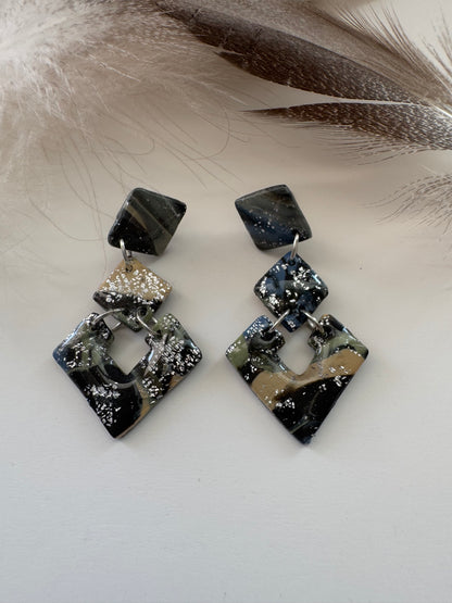 Luna - Elegant Shaped Handmade Clay Earrings