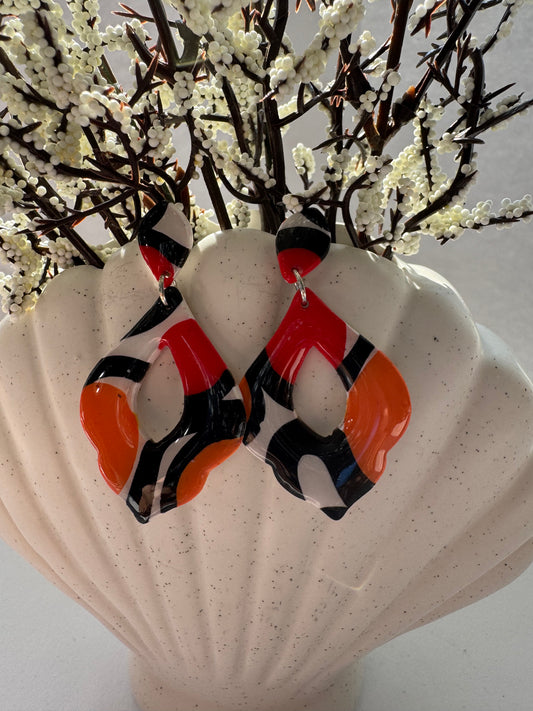 Nelly - Multicoloured Handmade Clay Earrings