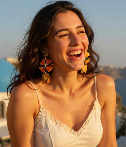 Mayra - Summer time, Handmade Clay Earrings