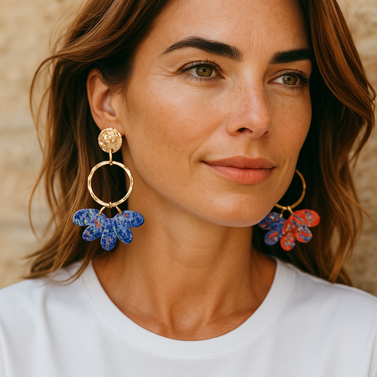 Aurora - Floral Handmade Clay Earrings
