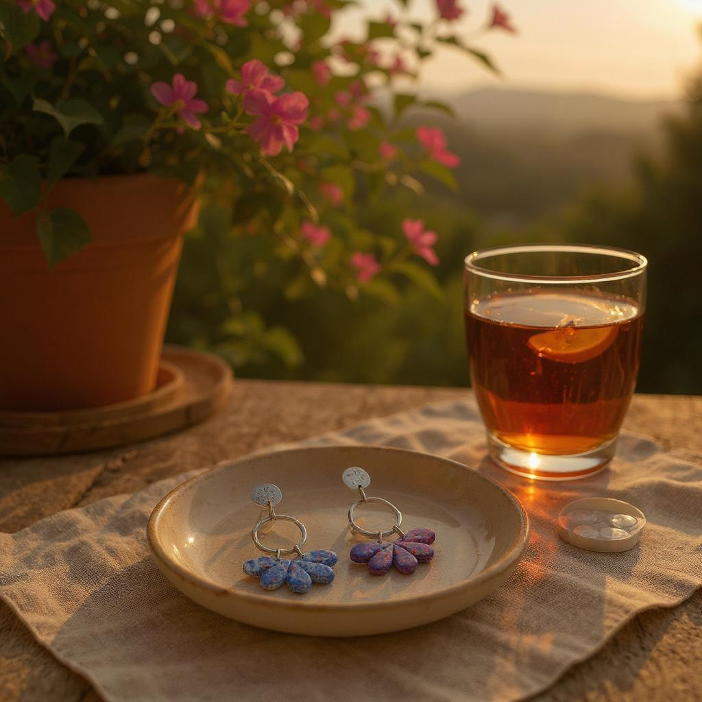 Aurora - Floral Handmade Clay Earrings