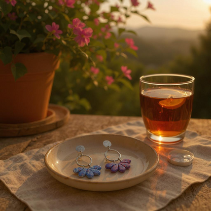 Aurora - Floral Handmade Clay Earrings