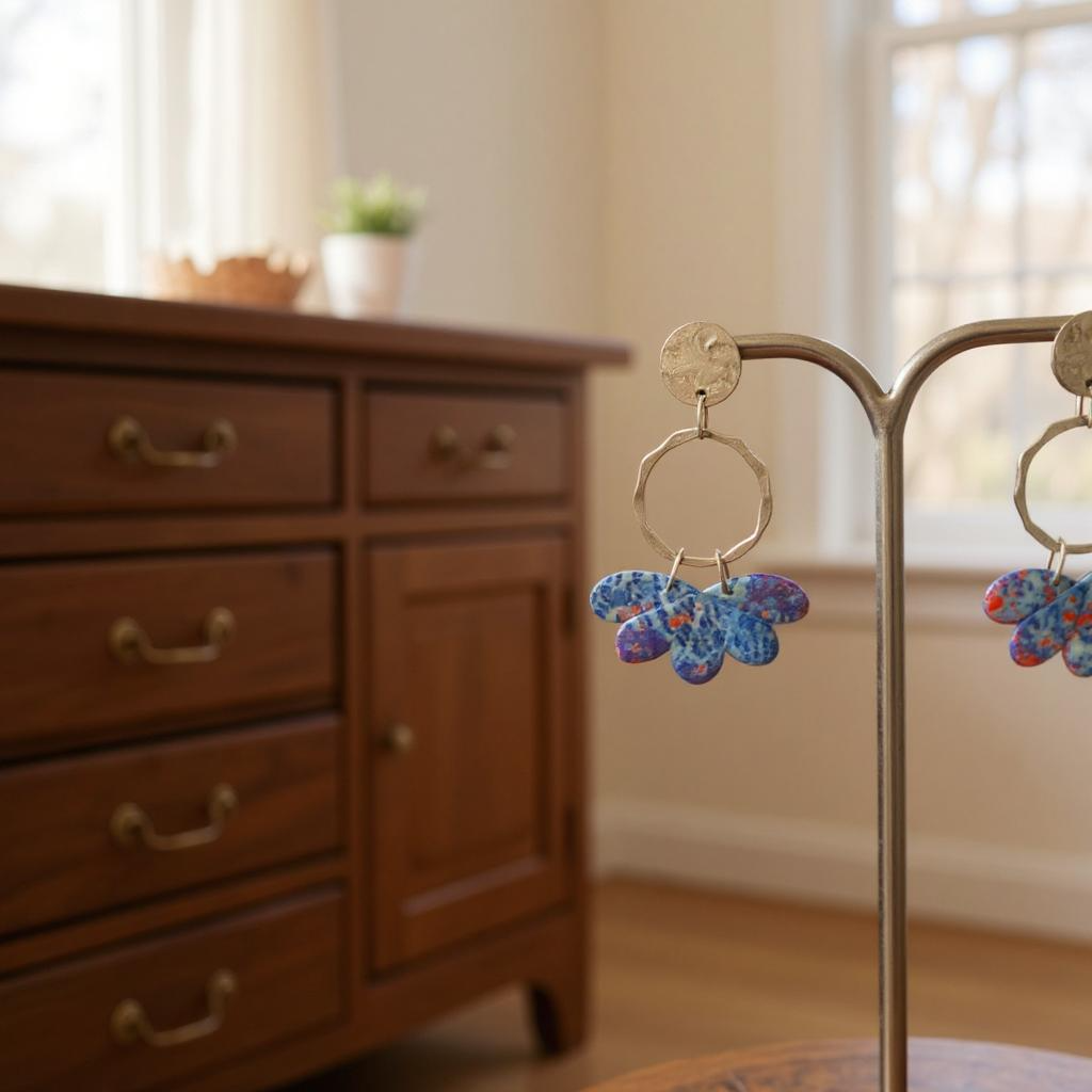 Aurora - Floral Handmade Clay Earrings