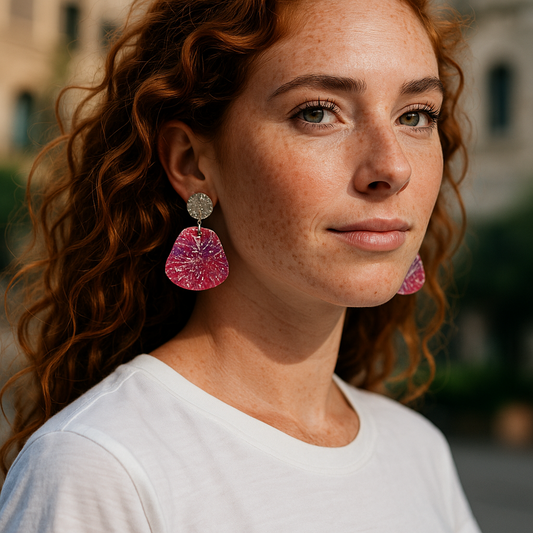 Abigail - Drops Shaped Handmade Clay Earrings
