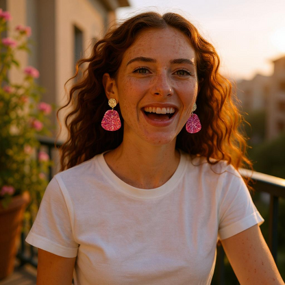 Abigail - Drops Shaped Handmade Clay Earrings