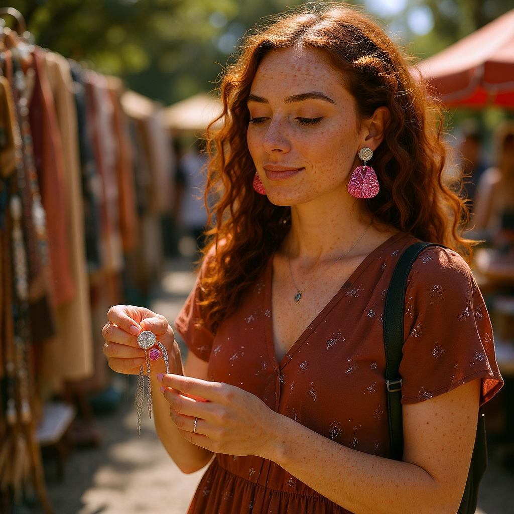 Abigail - Drops Shaped Handmade Clay Earrings