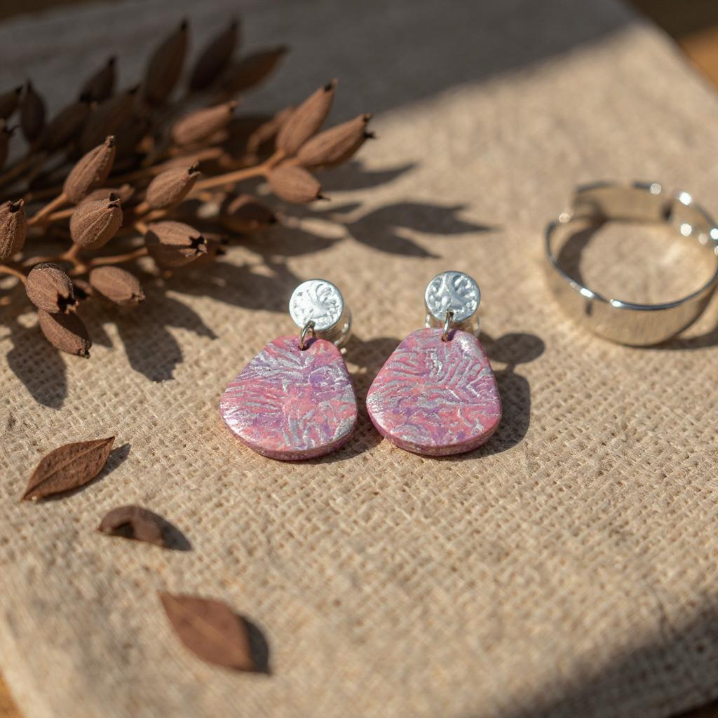 Abigail - Drops Shaped Handmade Clay Earrings